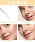 Piercing Taper Ball Grabber Tool For Easy Jewelry Swaps And Insertion demonstrated in nose piercing with steps shown