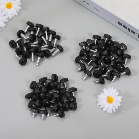 30 Pieces Knurled Thumb Screws Set With M4 M5 M6 Threaded Monitor Screws VESA Compatible Carbon Steel Clamping Knobs For Quick Mounting