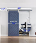 6 Ft Brushed Nickel Sliding Barn Door Hardware Track Kit With J Pulley Heavy Duty Solid Steel Smooth Quiet Glide Easy Install