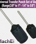 Steel Universal Punch Set Pro Grade Hardened Alloy Punch Pins And Mild Steel Body shown in different sizes for precise marking.