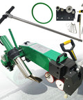 No Fuss Pro Grade Automatic TPO Roof Welder 5500W with heat gun, pressure roller, and accessories for seamless membrane sealing.