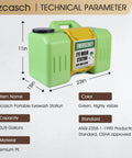 Heavy Duty Eyewash Station 9 Gallon Gravity Flow Wall Mounted Indoor Outdoor With Quick Activation OSHA Approved 35L Refillable