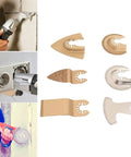 Six Piece Oscillating Saw Blade Set With Diamond Cemented Carbide Blades For Ceramics Tile Concrete Polishing DIY Friendly Pro Grade