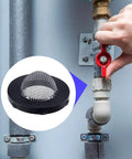 20 Pack Stainless Steel Hose Filter Washers With Screen Inlet Strainer For 3/4 Inch Garden Hose Connector And 5/8 Inch Washing Machine, Pro Grade Inline Water Filter Set, shown in use on plumbing setup.