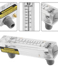 Glass Panel Liquid Flow Meter For Water 0.2-2 GPM And 1-7 LPM with clear dial and warning label on side