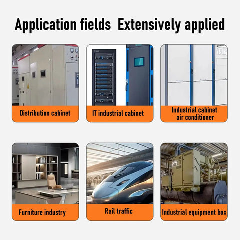 Application fields for Elastic Stainless Steel Rubber Hood Catch Set in cabinets, rail, and equipment.