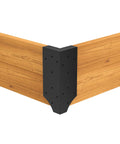 Corner Brackets For Raised Garden Beds With Securing Lip No Fuss DIY Garden Build, Rust Resistant Powder Coated Steel, Black, Side View