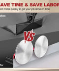Comparison of metal before and after bending with Two Station Disc Sheet Metal Bender for DIY Roof Projects, Quick Setup Hand Bending Tool