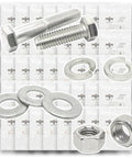 Stainless Steel A4-70 Hex Cap Screws Nuts Washers And Lock Washers Hardware Kit Bulk Assortment 2000 Pieces for heavy duty use