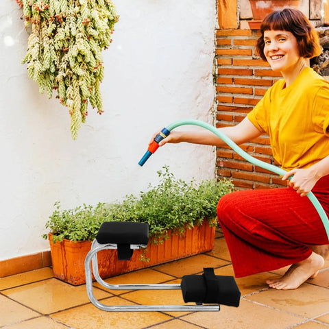 Wearable Garden Kneeling Bench And Seat With Thick Knee Pad Portable Kneeler Stool in use for outdoor tasks