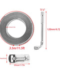 Get A Massive 11.5 Foot Stainless Steel Duct Pipe Hose Clamp Kit With Heavy Duty Metal Strap And 8 Rock Solid Worm Gear Fasteners For Super Easy Auto Parts Repair And Diy Projects. 3.5m stainless steel hose clamp kit with worm gear fastener, shown with 12.6mm band and 45mm clamp