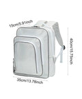 Heckuva Heavy Duty Clear PVC Tool Backpack Anti Static Engineer Gear Bag Transparent Technician Rucksack featuring dimensions 15.75 x 13.78 x 5.91 inches.