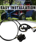 Rear And Front Hydraulic Brake Assembly Caliper Master Cylinder Kit With Disc Rotor And Brake Pad For Go Kart Golf Cart And ATV Replacement Beefed Up Stopping Power For 50cc To 200cc Engines, shown with a go-kart in the background.
