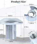 Heavy Duty Domed Torx Barrel Nut For Cargo Trailer Door Latch 5/16 Inch Coarse Thread dimensions showing size measurements.