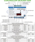Front view of DIHOOL DC motor controller panel showing display, wiring terminals and control buttons