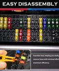 Bad Boy Universal Car Fuse Assortment Kit Featuring 120 Piece Blade Set With Integrated Tester And Removal Grabbers, assorted blade fuses.