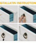 Installation of Six Piece Bronze Flower Drop Ring Drawer Pulls Set For Cabinets Dressers And Cupboards With Included Mounting Screws.