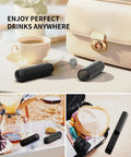 Rechargeable Handheld Milk Frother With Dual Coil Whisk Head Electric Coffee Frother Wand for travel and home use