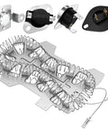 Dryer Repair Kit With Heating Element And Thermostat DC47-00019A DC47-00018A DC47-00016A DC96-00887A DC32-00007A silver parts image