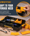 Stackable Tool Box Organizer With Removable Dividers Creating Up To 17 Compartments Interlocking And Portable Design 2 Pack