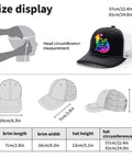 Pet Lover Trucker Cap For Women And Men With Humorous Style, size and dimensions chart displayed