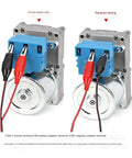 Straight Up Heavy Duty 220V AC Synchronous Gear Motor with wiring instructions for smooth connection and reverse wiring.