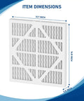 10 Pack MERV-13 Pre Filter Replacement Set For CleanShield HEPA550 Compatible With ALORAIR Industrial And Commercial Units 13.7 X 14.8 X 0.8 Inches Filters For Premium Fresh Air And Industrial Grade Filtration showing product dimensions.