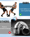 Comparison of strong, durable dryer vent hose vs damaged flexible vent, highlighting Magnetic Dryer Vent Connector With Quick Connect