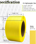 Heavy Duty Polypropylene Strapping Roll Yellow Pallet Packaging Banding Strap For Secure Shipping 3280 Feet Long specifications image