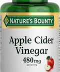 Straight Up Apple Cider Vinegar Supplements 480 Mg Daily 200 Count Tablets in green bottle for gut comfort