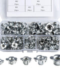 90 Pack Four Prong T Nuts Zinc Plated Steel Tee Nuts For Wood M5 M6 M8 Blind Captive Nut Kit With Storage Box