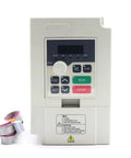 Front view of One Point Five KW 110V VFD Inverter Converts Single Phase To 3 Phase For CNC Router Spindle Motor Controller with cable