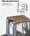 KEMIMOTO forklift rain cover with rear window; clear PVC cab enclosure, 0.5mm film, anti-UV, fits up to 6000 lb