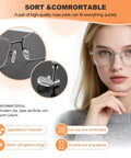 Anti Slip Silicone Nose Pads For Glasses 6 Pairs Screw In Kit with upgraded air chamber and mini screwdriver, shown installed on eyewear.