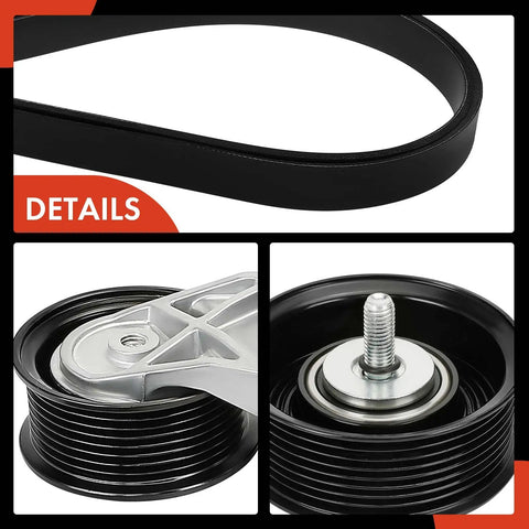 Serpentine Belt Drive Kit For Ford F Series Super Duty 2003 Through 2007 6 0L V8 With Single Alternator Belt Included details