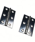 2.72 Inch Black Matte Cabinet Hinges Set With Stainless Steel Folding Butt Hinges And Screws For Home Decor