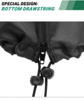 Close-up of Waterproof Patio Umbrella Cover with zipper and bottom drawstring, for 7 to 9 foot outdoor market umbrellas