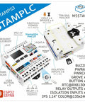 Diagram of Industrial PLC Controller With StampS3A Core And Wireless IoT Support, highlighting inputs, outputs, and components.