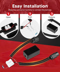 Honda VCM Muzzler Harness Disable Kit Replacement For 3.5L V6 Engines showing open kit with harness and connectors