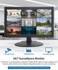 Boss 18.5 Inch Security Monitor With Scaled 4K Clarity And SSAA Anti Aliasing HDMI Supports 4K And 8MP in office setup