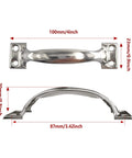 12Pcs 4 Inch Metal Gate Pull Handles Vintage Barn Door Pulls For Cabinets Drawers Doors Fences Garage And More With Mounting Screws