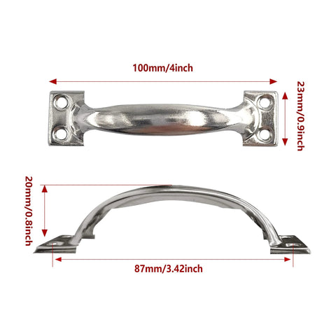 12Pcs 4 Inch Metal Gate Pull Handles Vintage Barn Door Pulls For Cabinets Drawers Doors Fences Garage And More With Mounting Screws