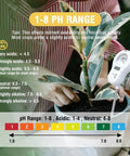 Image showing a Six In One Soil Tester measuring pH level in soil next to a plant in a pot. pH range and acidity tips displayed.