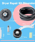 Dimensions of Speed Queen Dryer Rebuild Kit All In One With Roller Set RB170002, Idler Pulley D516792 for 1992 and newer models