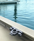 Beefy 360 Degree Trolling Motor Stabilizer Mount for Boat Gunnel Track System, heavy duty composite, attached on boat rail.