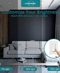 Image demonstrating dimming effect of 6 Inch LED Recessed Light With Junction Box 12W 900LM Dimmable Can Lights 5CCT.