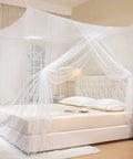 One Side Opening Bed Mosquito Net Canopy, White Mesh Netting For Bedroom, Camping And Outdoor Travel, Lightweight And Breathable Bed Canopy Fits 75 By 35 By 63 Inches, Blocks Tiny Insects While Maximizing Airflow.