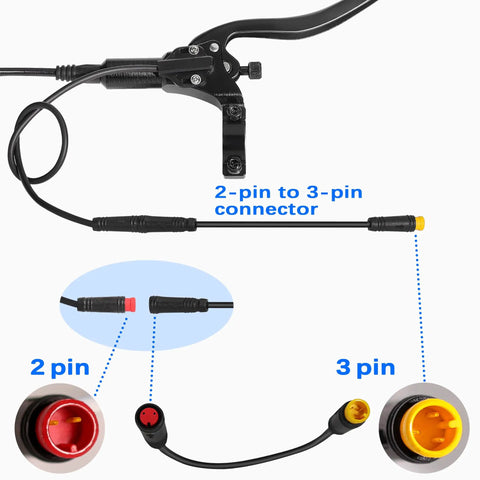 Beefed Up E Bike Hydraulic Disc Brake Kit Front And Rear With 4 Pistons And 2 Pistons Pre Bled With Mineral Oil connectors