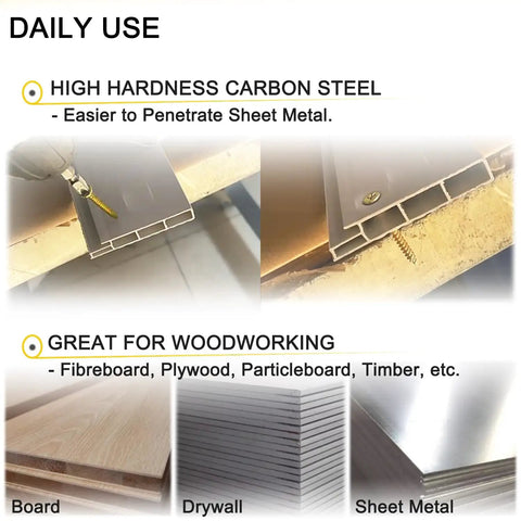 DIY Ready Wood Screws Kit 270 Pc Set With Anchors 8 Sizes Flat Head Phillips Drywall Screws Zinc Plated Yellow High Hardness Carbon Steel Handy Home Improvement Must Have For Any Project, carbon steel screw used in sheet metal and wood