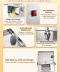 NEWTRY 4-in-1 commercial vegetable processor; all stainless steel, 110V 200W